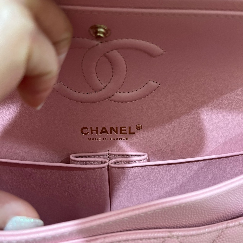 Chanel Small Classic Flap 22C pink caviar - Picture 10 of 11